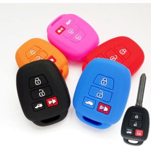 China Colorful Rubber Car Key Covers , Rubber Key Fob Cover Keyless Entry Remote Rubber Covers on sale