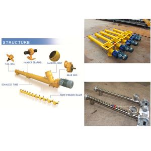 China Salt Powder Tubular Screw Auger Conveyor Stainless Steel on sale