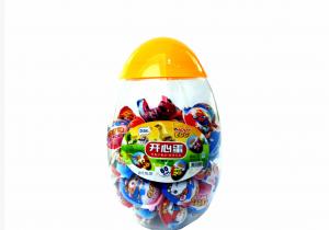 China Happy Egg Jelly bean with funny toy / Novelty egg shape candy packed in on sale