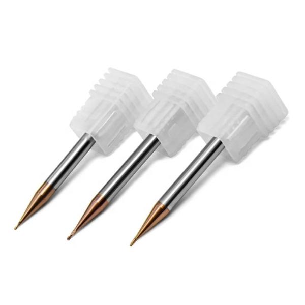 0.2mm Micro End Mills Tungsten Carbide Helix Angle 35 Degrees