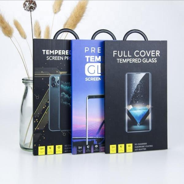 OEM CMYK Paper Electronics Packaging Box For Phone Screen Protector Customized