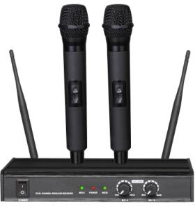 975 wireless microphone system UHF IR selectable PLL rechargeable battery half rack size