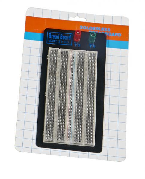 Clear ABS Plastic Solderless Breadboard with 2 Binding Posts