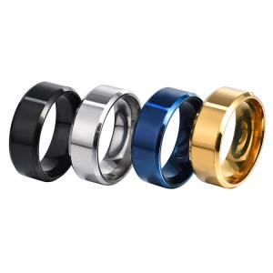 China 4 Colors 316L Stainless Steel Ring Powder Coating Stainless Ring For Men on sale