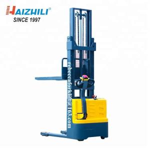  Eco-Friendly 1000kg 3000mm iron shell pedestrian electric forklift stacker with factory price Manufactures