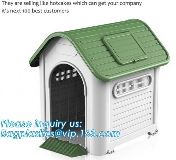 Outdoor dog cage removed plastic dog house cat nest small pet house, Rotational molding plastic dog and cat house, bagea