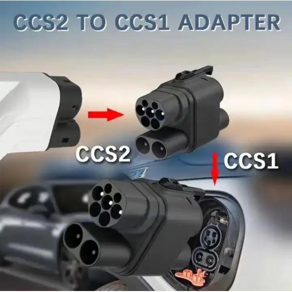 32A EV Charger Adapter for Fast Charging Station SAE J1772 IEC62196 CCS2 to CCS1 Connector For Replace/Repair Purpose