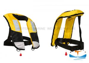 CE Manual Life Jacket , Inflatable Life Jackets 150N Single Air Chamber
