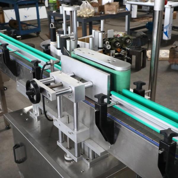 Factory Auto 3 Sides Spirits / Wine Automatic Bottle Label Applicator Man Friendly