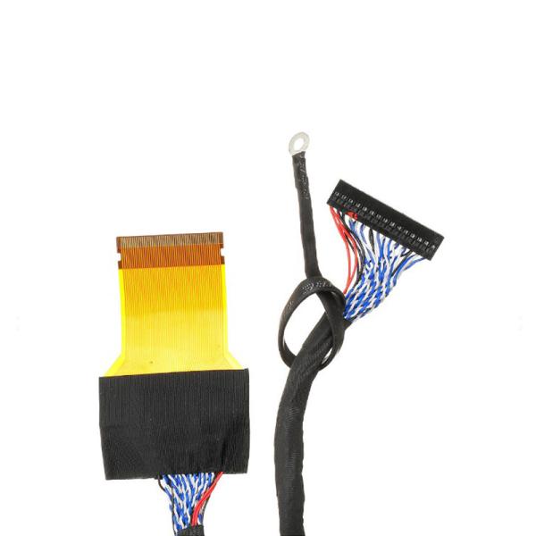 51 Pin LCD LVDS Cable Assembly Left Power Supply Dupont Connector With FPC