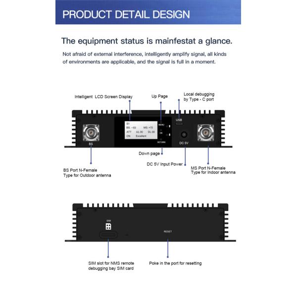 ATNJ Digital 900 1800 2100 Band Selective RF Repeater with Wifi Control for Cellphone