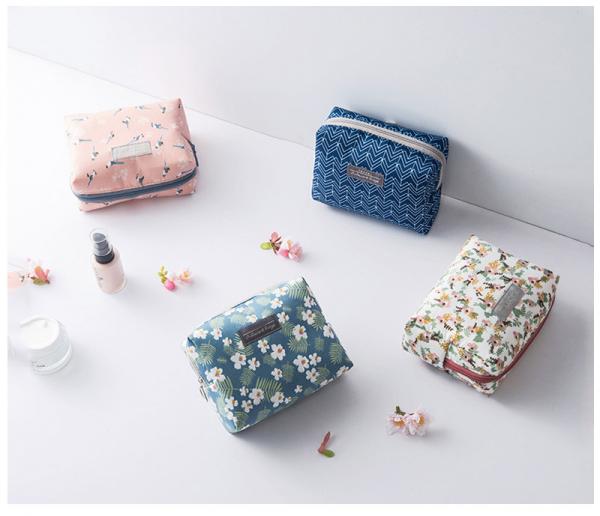 Zipper Polyester Cosmetic Bag