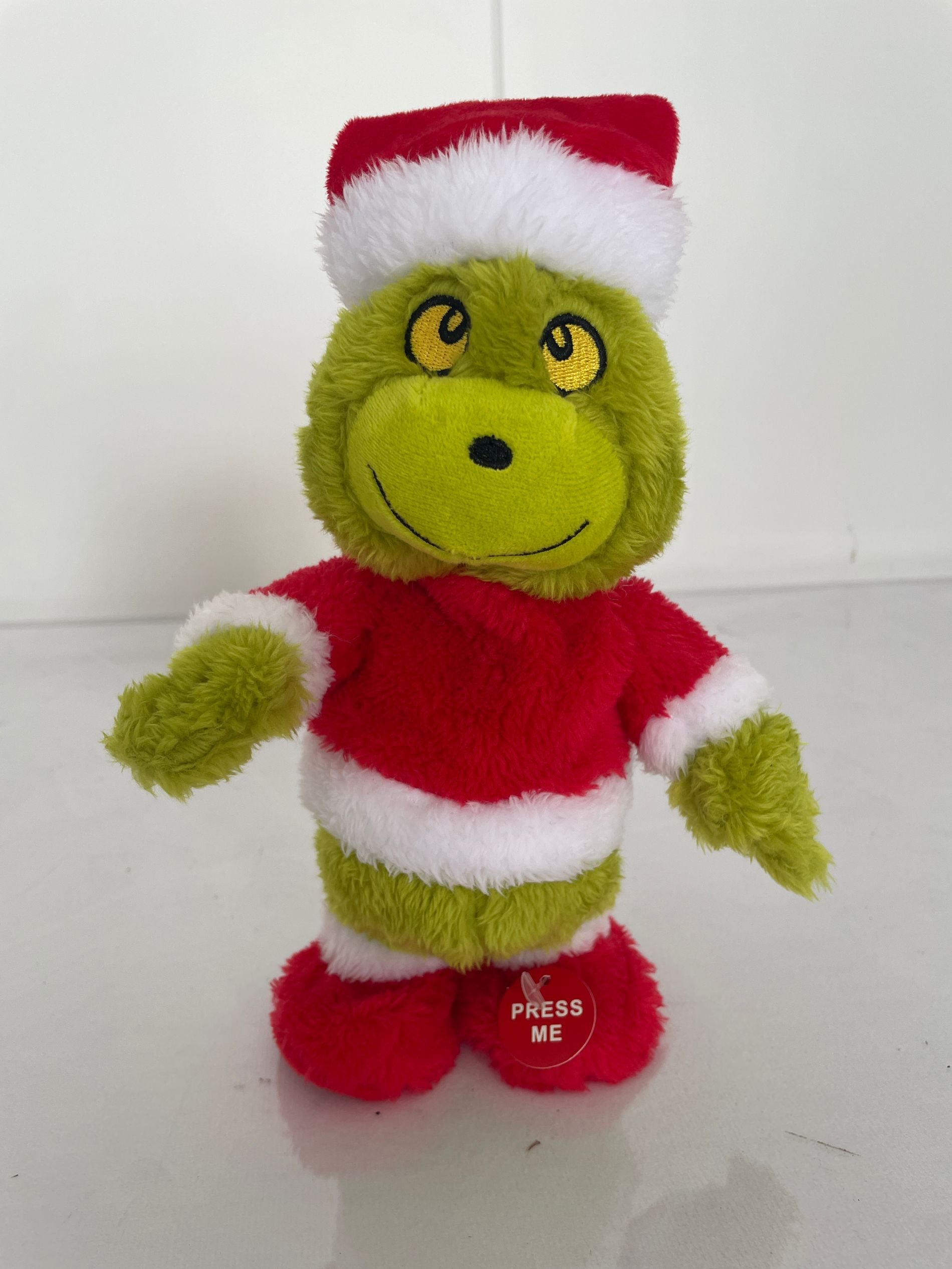 China 2 Christmas Gift Recording Repeating and Walking Stuffed Green Monsters Plush Toy on sale