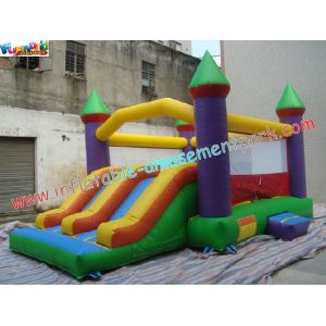 Commercial Inflatable Bouncer Slide , Rocket Theme Castle Combo