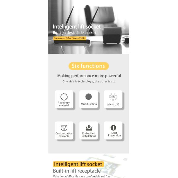 Junnan Lift Socket With Simple Plug Removal And Remote Control Option