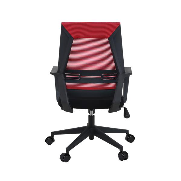 Quality Red Ergonomic Desk Chair Nylon Wheels Mesh High Back  PA6 GF30 Armrest for sale