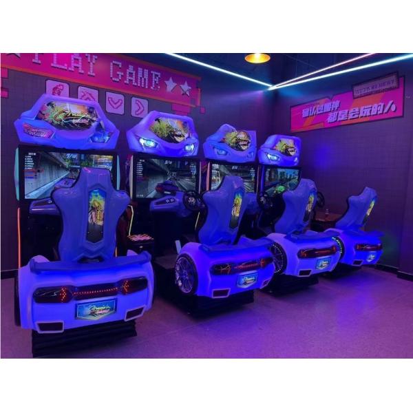 Coin Operated Connecting Dynamic Arcade Car Racing Machine With Wonderful Music