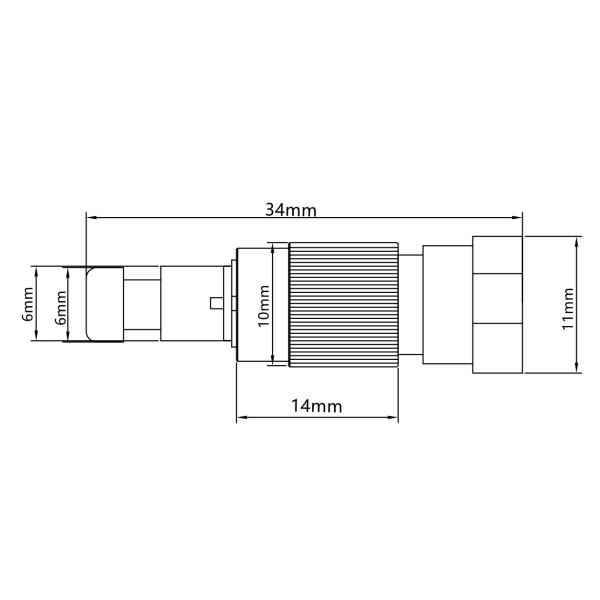 Fc / Upc Single Mode Fiber Attenuator Fixed Male Female
