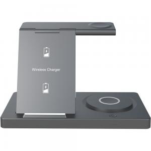  LED Night Light Charging Station 5 In 1 QI  Fast Iphone Magnetic Charger Manufactures