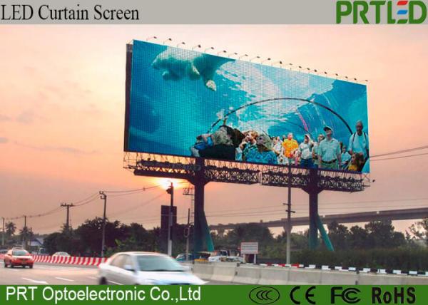 Quality Outdoor Advertising LED Display Screen Curtain Billboard P10 Full Color for sale