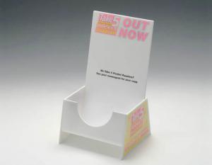  Countertop Brochure Holder High Quality White Acrylic Stand A4 Size Perspex Sign Holder Pocket Manufactures