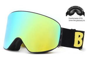 China Winter Sports Rimless Mirrored Ski Goggles Two Ways Smooth Venting OEM Service on sale