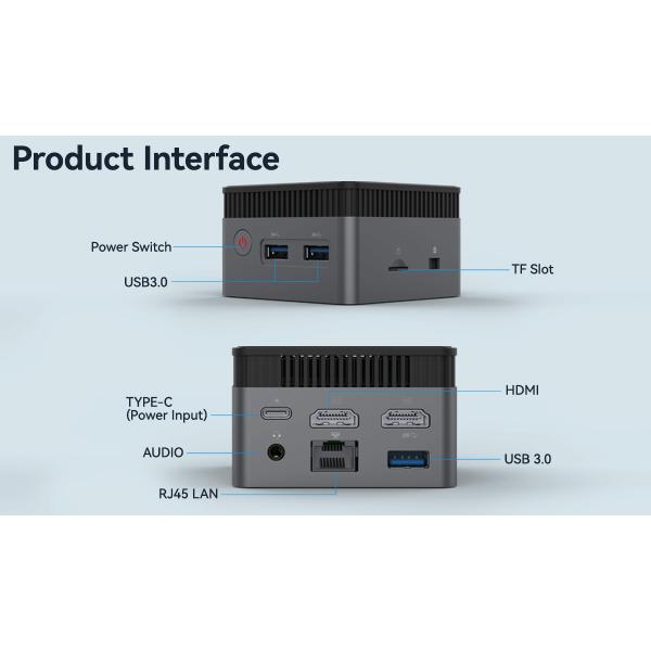 Celeron N5105 4 Cores 4 Threads Gaming PC With LPDDR4X 8G RAM Single RJ45 LAN