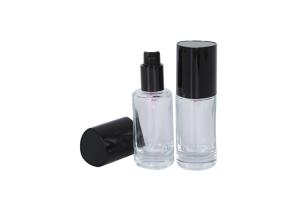 China Serum Cream Lotion Airless Travel Foundation Bottle 30ml Glass Empty Makeup Container on sale