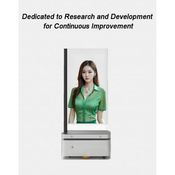 Ultra Thin 4K Resolution Transparent Oled Screen With Rechargeable Battery Movable Digital Signage