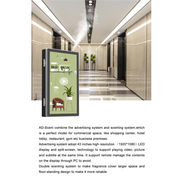 HOMEFISH 500ml Aroma Diffuser Wifi Bluetooth App Control Wall-mounted Commercial Scent Diffuser with Advertising Video Play