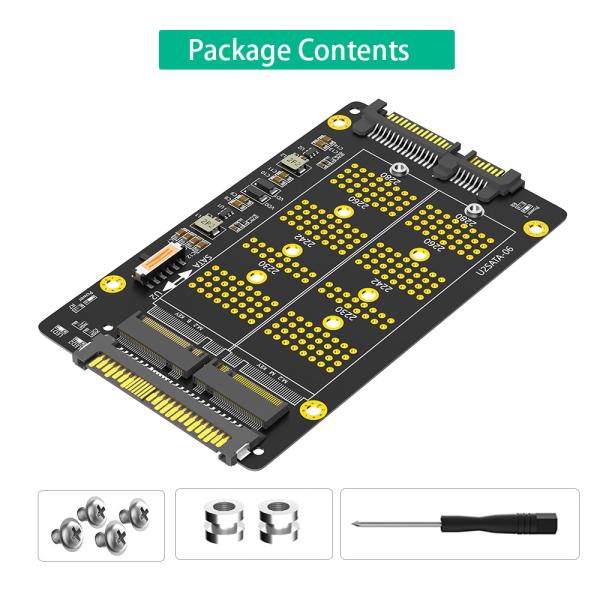 New Version 2 in 1 Combo M.2(NGFF) NVME PCI-E SSD to U.2 SFF-8639 &M.2( NGFF) SATA SSD to SATA Adapter