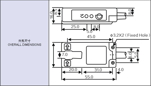 17MM Detection Disance Photoelectric Cell Switch Diffuse Type DC 10V - 30V