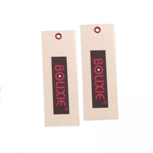  Custom Garment Hang Tags Printing Woven Brand Hang Tag Clothing Labels Supplier Manufactures