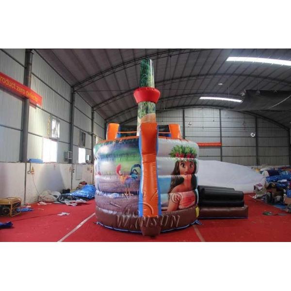 Ship Style Inflatable Dry Slide , Waterproof PVC Large Blow Up Slide