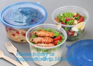 550ml Microwavable Plastic Disposable Food Packaging Container Rice Bowls For Food,Pp Round disposable cheap high qualit