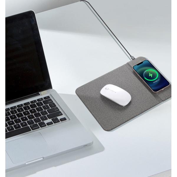 15W Power Output Wireless Charging Mousepad for Customized Logo and USB Type-C Port
