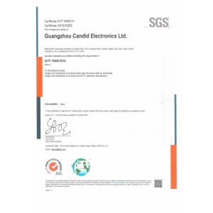 Guangzhou Candid Electronics Co., Ltd Certifications