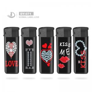 China Customized Request Dongyi Plastic Smoking Electronic Lighter with Normal Label-Love on sale