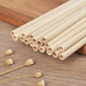 Reusable Natural Bamboo Drinking Straw With Customized Laser Label Log
