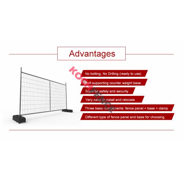 Galvanized Temporary Chain Link Fence , Welded Wire Fence For Construction Site