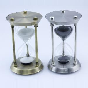 China Vintage Brass Hourglass 2 Minute 5 Minute Metal Hourglass Sand Timer Sand Clock on sale