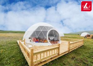  Waterproof 6M Glamping Geodesic Dome Tent Hotel For Resort Manufactures