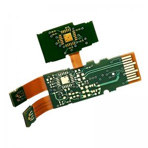 China 4MIL Rigid Flex Circuit Boards HASL Green Printed Circuit Board on sale