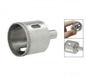  Electroplated Diamond Core Bit , Silver Diamond Hole Saw For Tile / Glass Manufactures