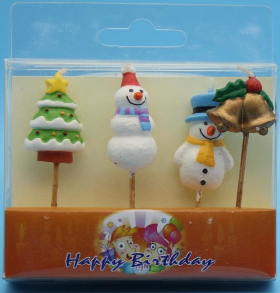Quality Paraffin Wax Special Shaped Birthday Candles For Christmas Decor Odorless for sale