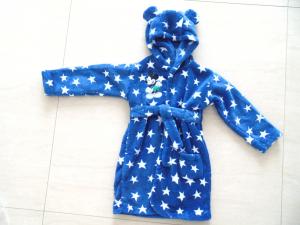 China newborn baby clothes,polyester elastic belted baby bathrobes on sale