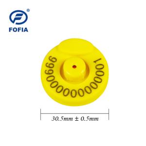 China 134.2khz FDX-B Cattle Tag With RFID Chip TPU Ear Tag With Laser Printing Number on sale