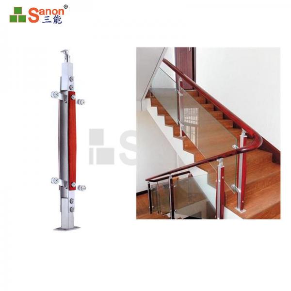 Quality Modern Stairs Safety Stainless Steel Wire Handrail Bracket Concrete Balusters Post for sale