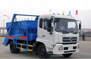 China Dongfeng Front Loader Dump Truck Garbage Tipper Truck 8CBM on sale