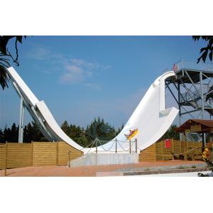 Banana Shape Water Park Slide Multicolour 12 Meters Pendulum Water Slide